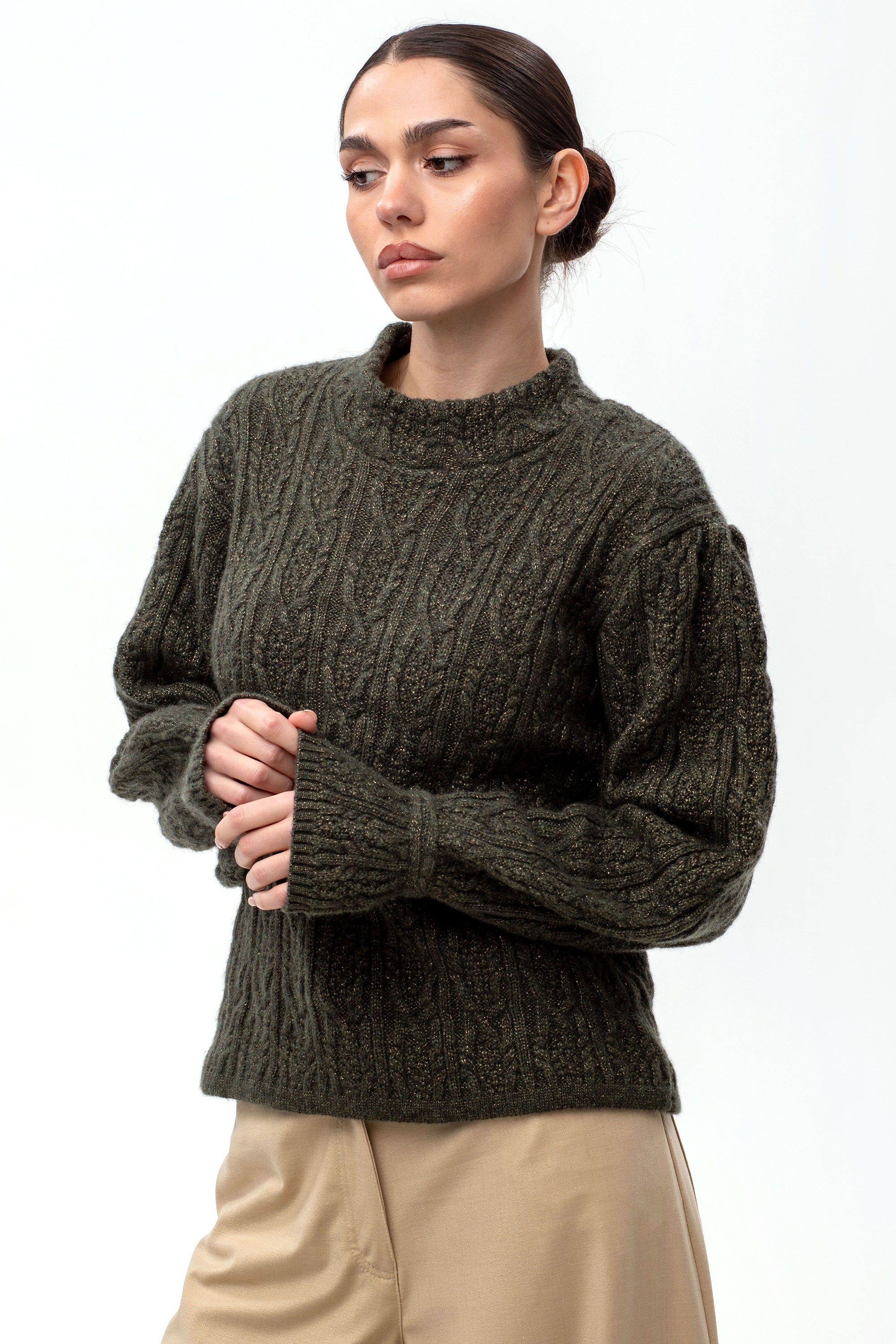 Cable knit sweater